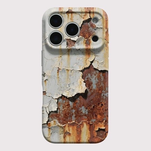 Rusty metal cracked paint - rusty,