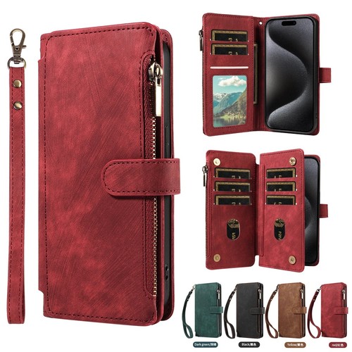Zip wallet case leather - wallet, flip